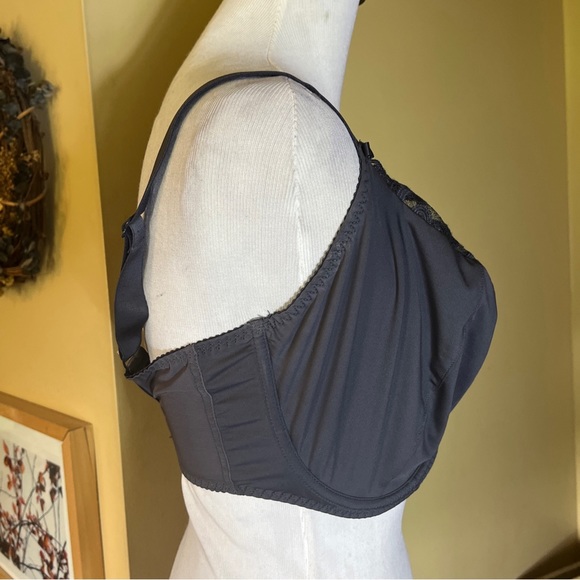 FLIRTELLE Size 36N Gray Bra Feminine Lace Underwire Sexy Lingerie Stretch $84NEW - Picture 3 of 15